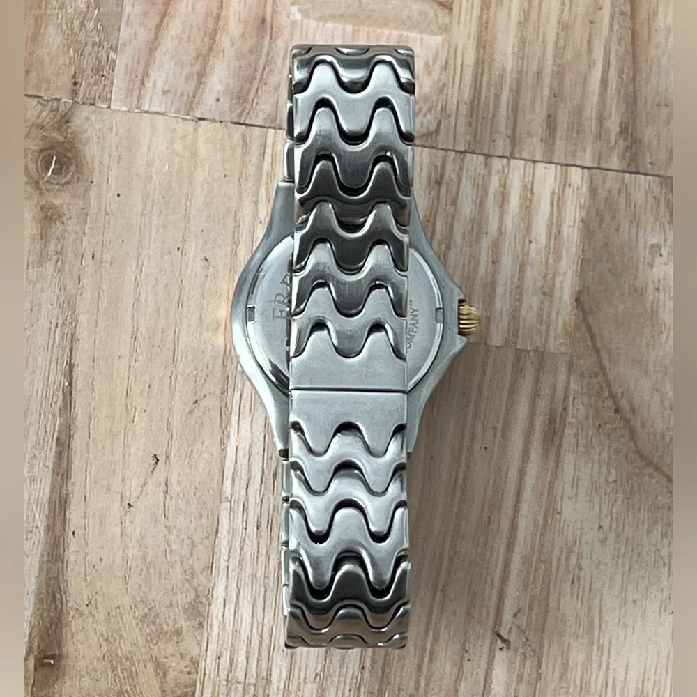 ESQ Super Rare Freedom Ladies Diver Watch Gold-Tone Dial Weave Bracelet Date